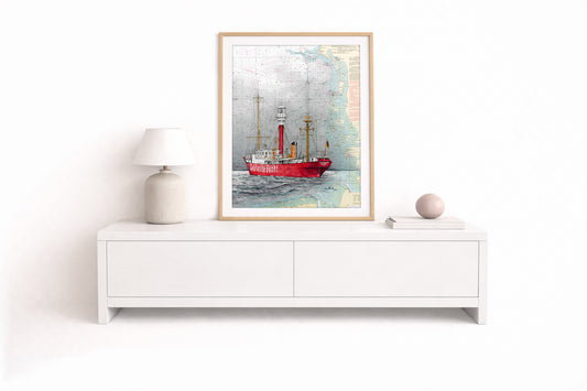 Feuerschiff Amrumbank – Kunstdruck von Gero Klemke
