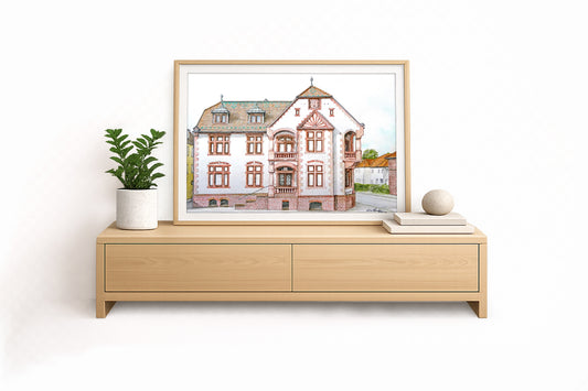 Alte Polizei Cuxhaven – Kunstdruck von Gero Klemke