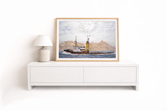Schlepper Bugsier Arctic – Kunstdruck von Gero Klemke