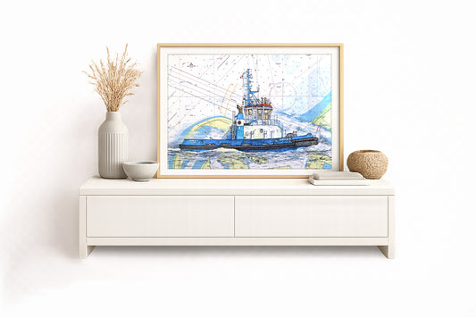 Schlepper Fairplay X – Kunstdruck von Gero Klemke