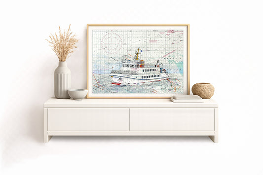 MS Flipper Cuxhaven – Kunstdruck von Gero Klemke