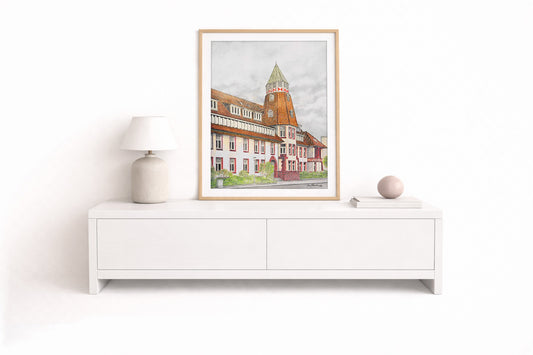Stabsgebäude Cuxhaven – Kunstdruck von Gero Klemke