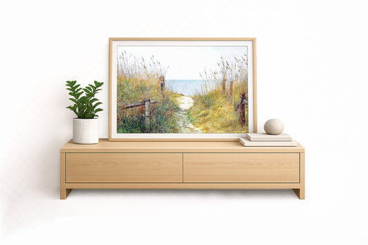 Strandweg Sahlenburg – Kunstdruck von Gero Klemke