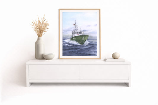 Zollkreuzer „HAMBURG“ – Kunstdruck von Gero Klemke