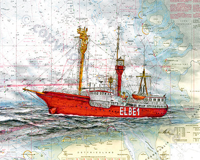Historische Feuerschiffe als maritime Kunstdrucke | Gero Klemke