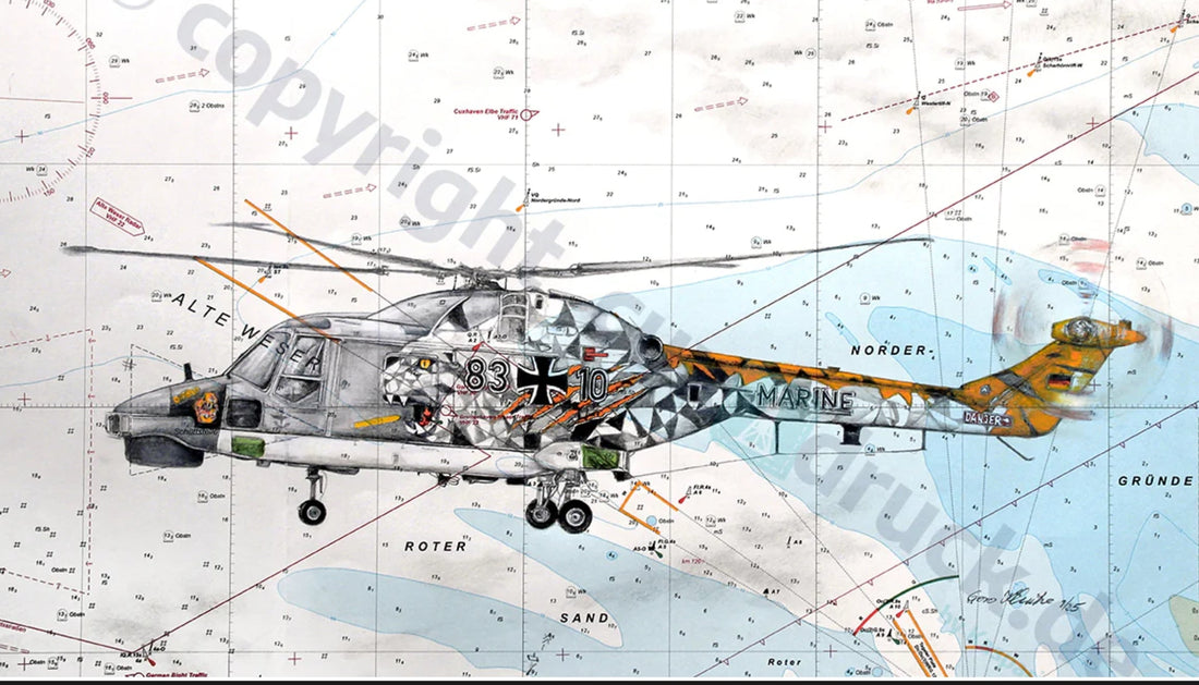 Der Sea Lynx der Marine in Nordholz, maritime Technikgeschichte über der Nordsee