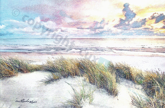 Amrum - Blick aufs Meer – Kunstdruck von Gero Klemke