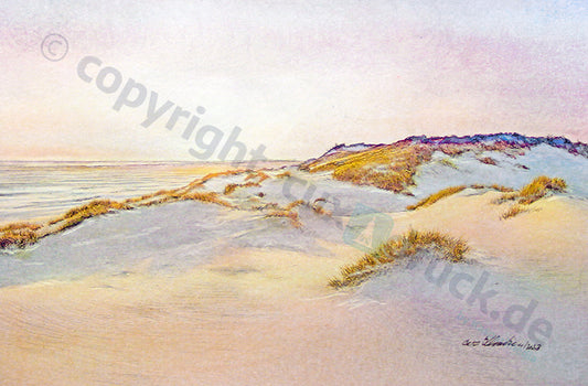 Amrum - Abendstimmung – Kunstdruck von Gero Klemke