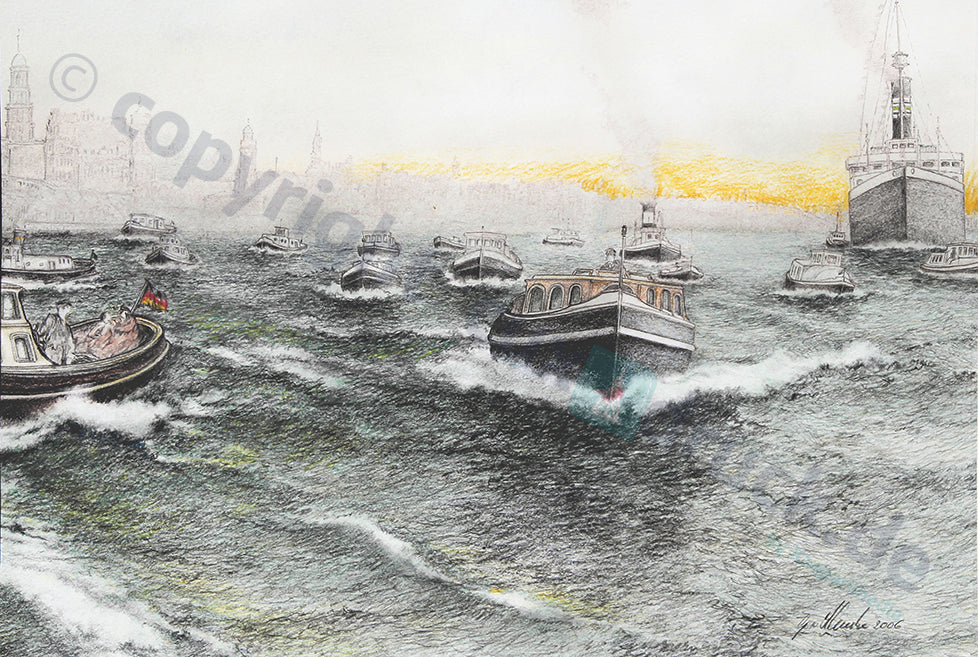 Barkassenregatta Hamburg 1936