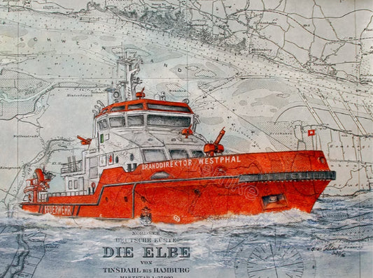 Branddirektor Westphal – Kunstdruck von Gero Klemke