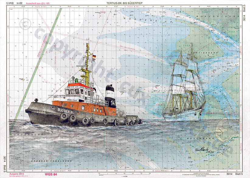 Schlepper Bugsier 14 & Gorch Fock