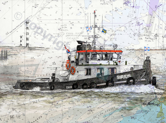 Schlepper Sirius II – Kunstdruck von Gero Klemke