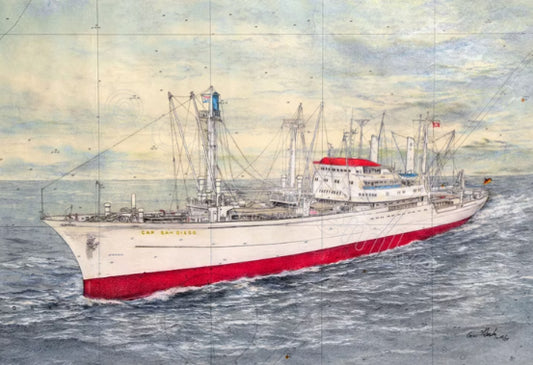 Cap San Diego II Hamburg – Kunstdruck von Gero Klemke
