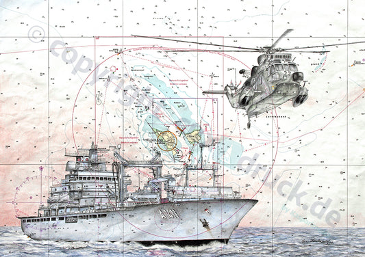 EGV Berlin mit Sea King – Kunstdruck von Gero Klemke