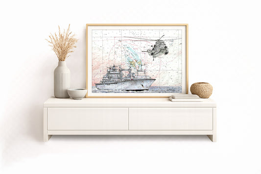 EGV Berlin mit Sea King – Kunstdruck von Gero Klemke