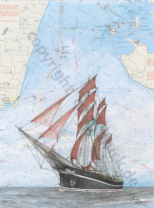 Eye of the Wind (schräg) – Kunstdruck von Gero Klemke