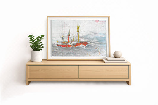 Feuerschiff Elbe 1 II – Kunstdruck von Gero Klemke