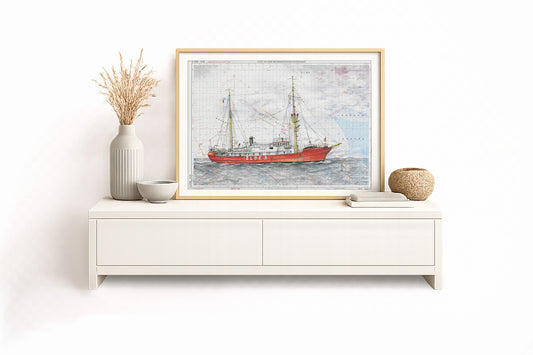 Feuerschiff Elbe 1 III – Kunstdruck von Gero Klemke