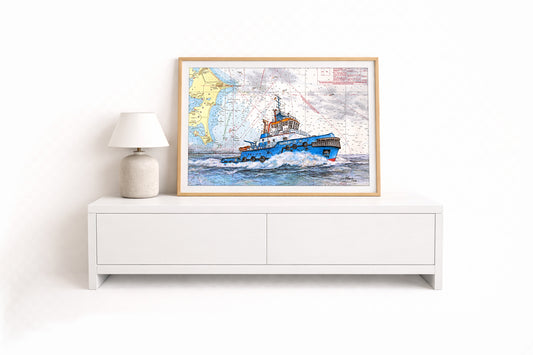 Schlepper Fairplay 31 – Kunstdruck von Gero Klemke