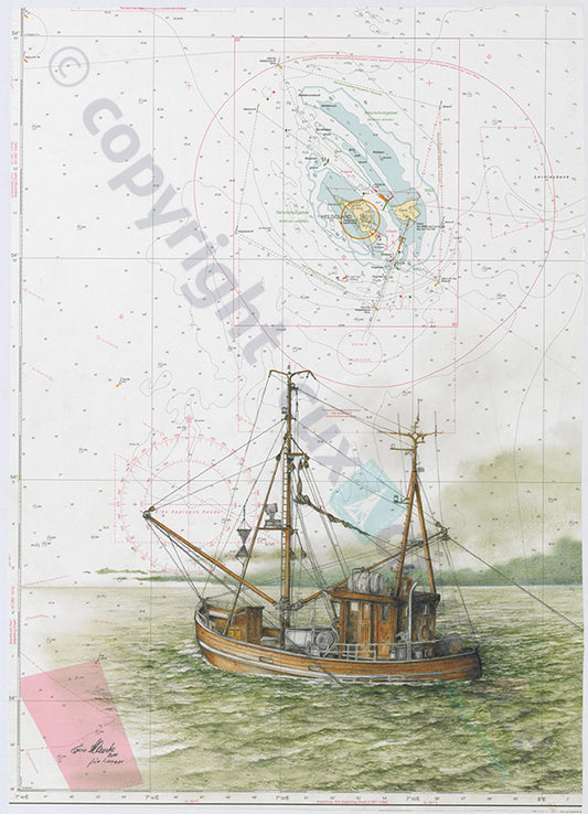 Fischkutter – Kunstdruck von Gero Klemke