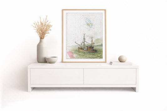 Fischkutter – Kunstdruck von Gero Klemke