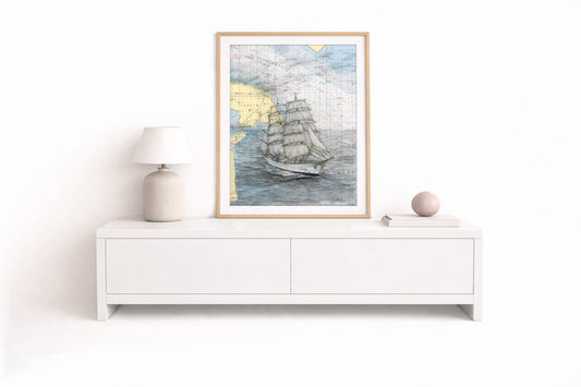 Gorch Fock – Kunstdruck von Gero Klemke