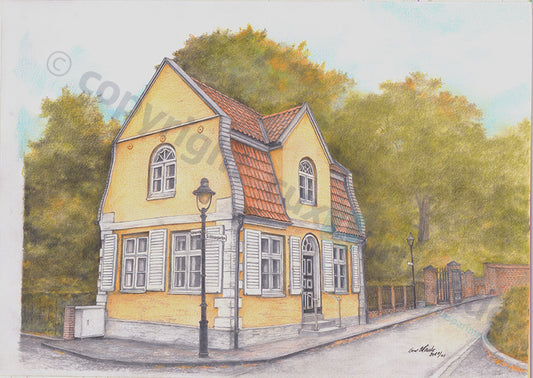 Gärtnerhaus Cuxhaven – Kunstdruck von Gero Klemke