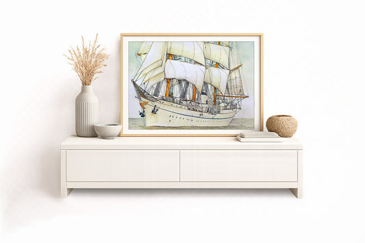Gorch Fock Bb-Seite IV – Kunstdruck von Gero Klemke