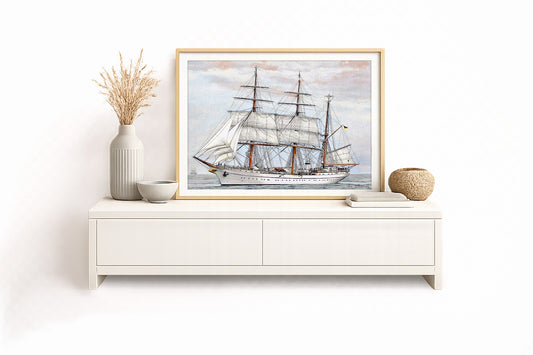 Gorch Fock III – Kunstdruck von Gero Klemke