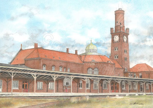 HAPAG Hallen Cuxhaven – Kunstdruck von Gero Klemke