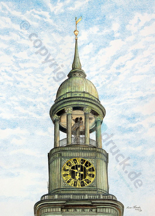 St. Michaelis Hamburg – Kunstdruck von Gero Klemke