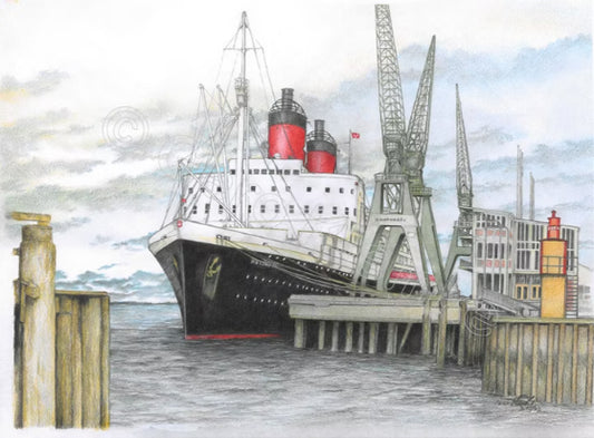 Hanseatic am Pier Hamburg – Kunstdruck von Gero Klemke