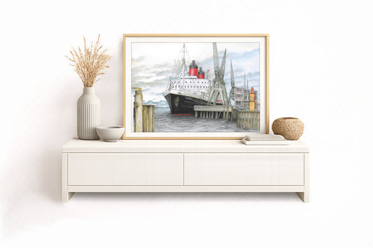 Hanseatic am Pier Hamburg – Kunstdruck von Gero Klemke