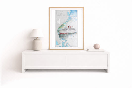 Hanseatic Hamburg Seekarte – Kunstdruck von Gero Klemke