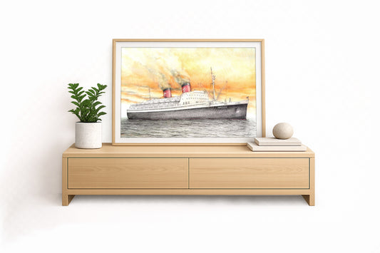 Hanseatic Sonnenuntergang Hamburg – Kunstdruck von Gero Klemke