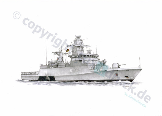 Korvette Typ K130 – Kunstdruck von Gero Klemke