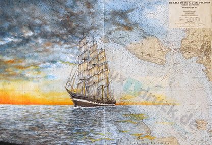 Krusenstern vor französischer Küste