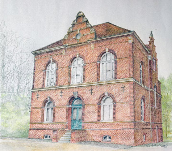 Künstlerhaus Cuxhaven – Kunstdruck einer norddeutschen Architektur-Ikone
