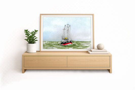 Kutter Cuxhaven 6 – Kunstdruck von Gero Klemke