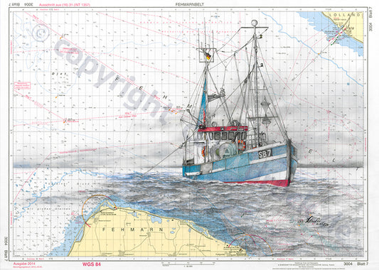 Kutter SB 7 – Kunstdruck von Gero Klemke