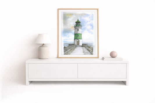 Leuchtturm Schleimünde – Kunstdruck von Gero Klemke