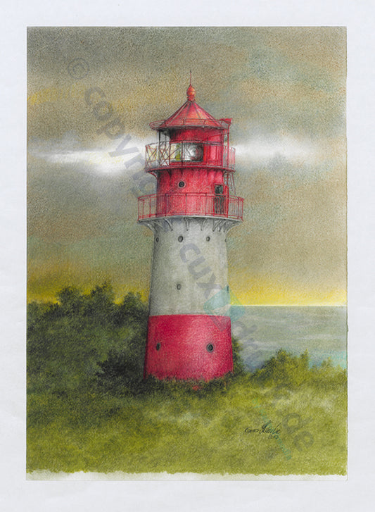 Leuchtturm Kägnes – Kunstdruck von Gero Klemke