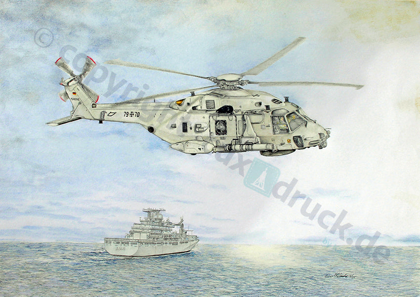 NH90 und Einsatzgruppenversorger A1411 „Berlin“