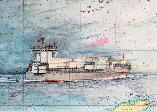 OOCL Nevskiy II – Kunstdruck von Gero Klemke