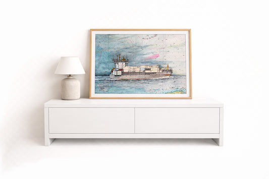 OOCL Nevskiy II – Kunstdruck von Gero Klemke