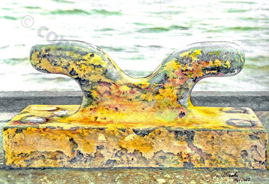 Pollerklampe – Kunstdruck von Gero Klemke