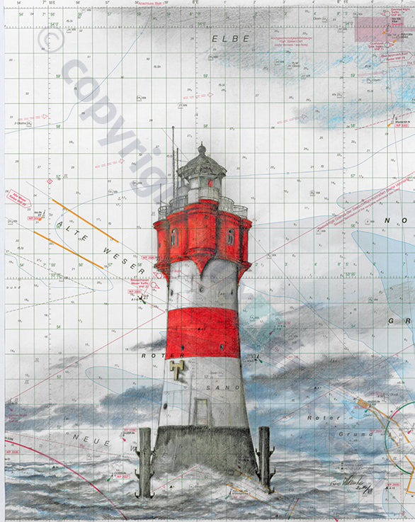 Leuchtturm Roter Sand Mitte