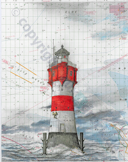 Leuchtturm Roter Sand Mitte