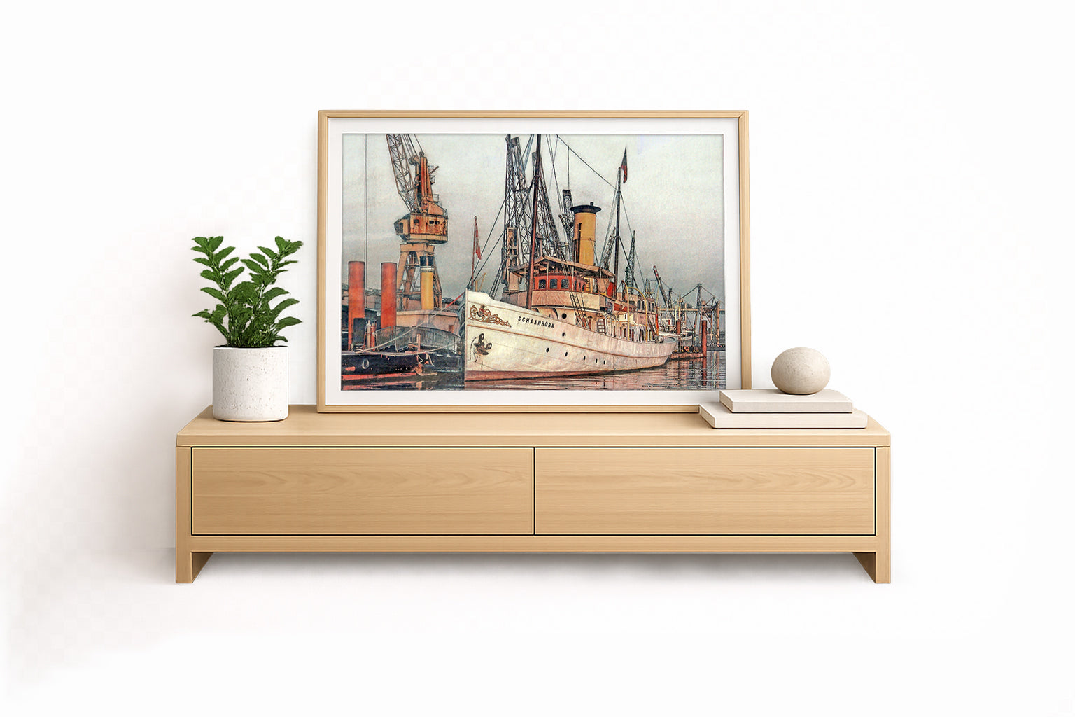 Schaarhörn fest im Hafen