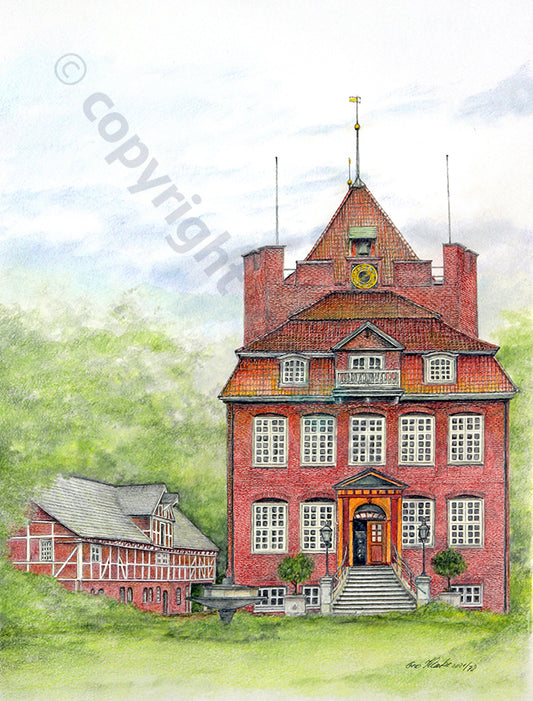 Schloß Ritzebüttel Cuxhaven II – Kunstdruck von Gero Klemke